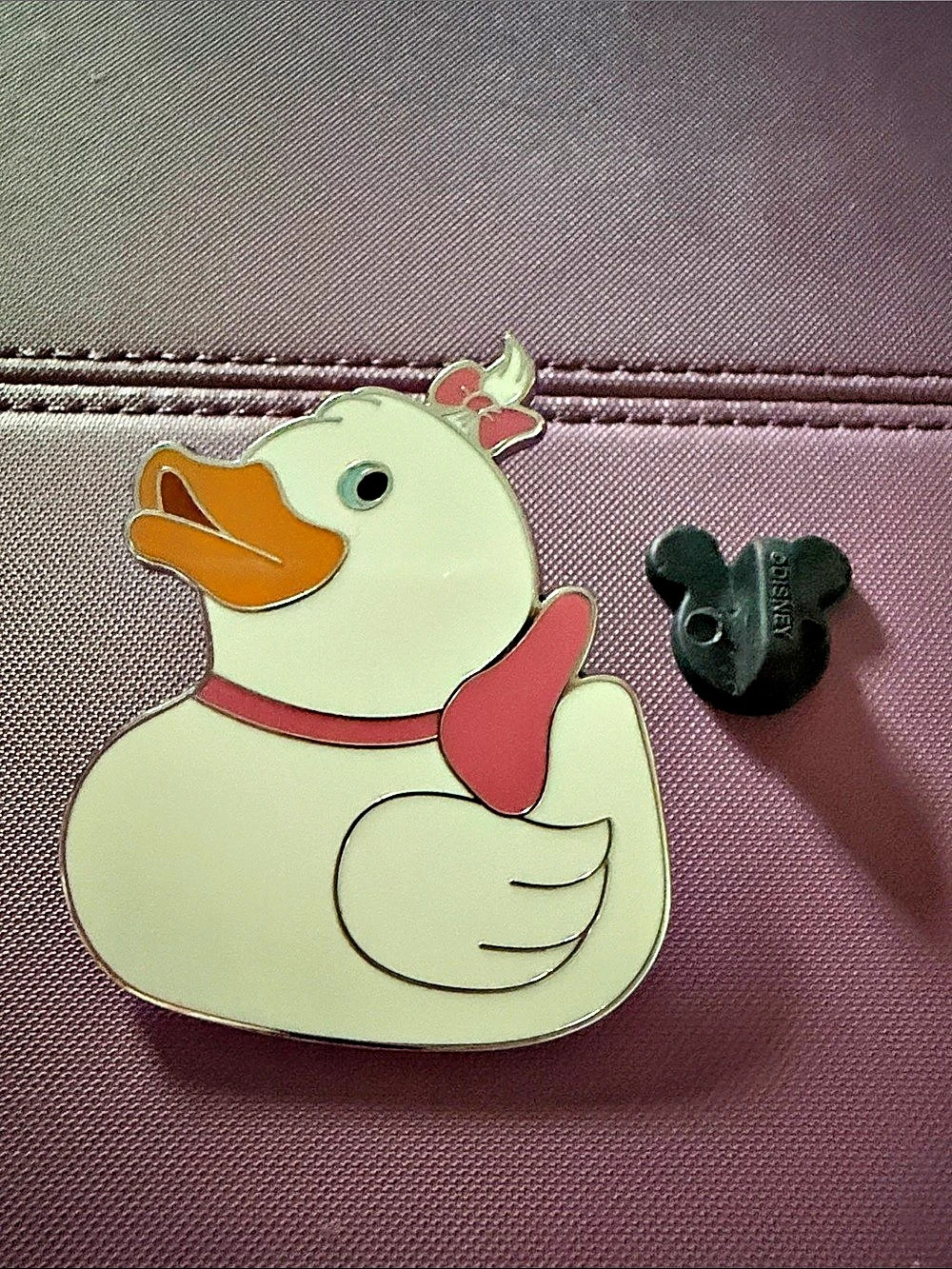 Disney Marie 22Duck Enamel Pin in Pink & White